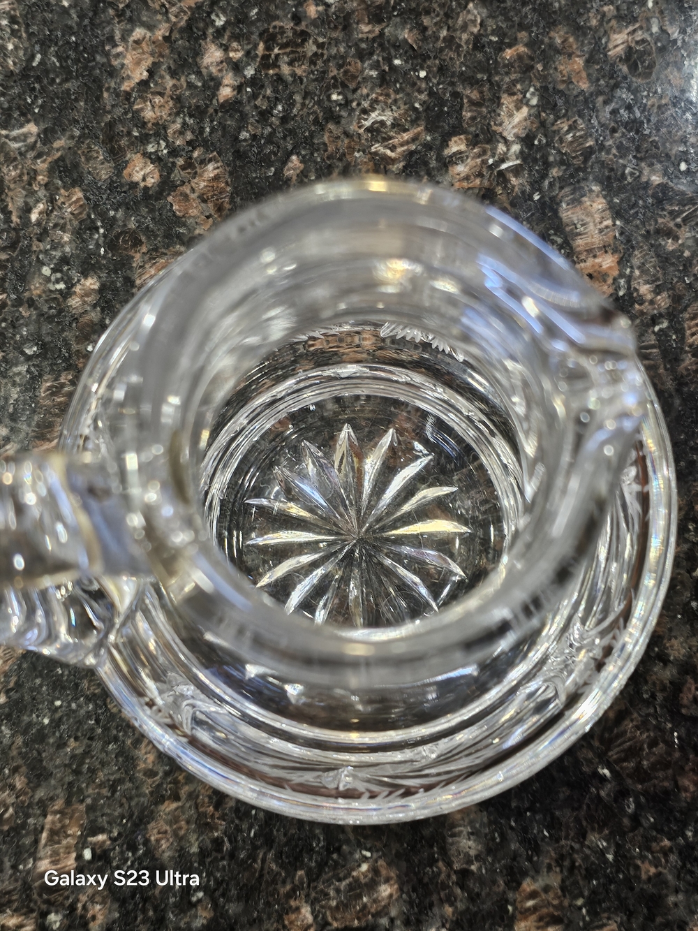 Clear Cut Glass Pitcher - Classic Crystal-Style Design